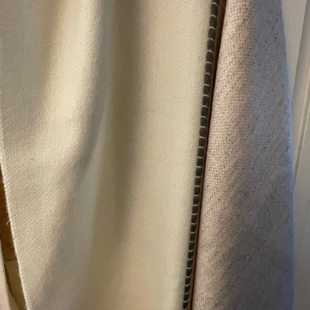 Wool Blend Oversized Scarf/Shawl/Wrap Pale Pink, Ivory NWT (Sz: 78 x 27”)
